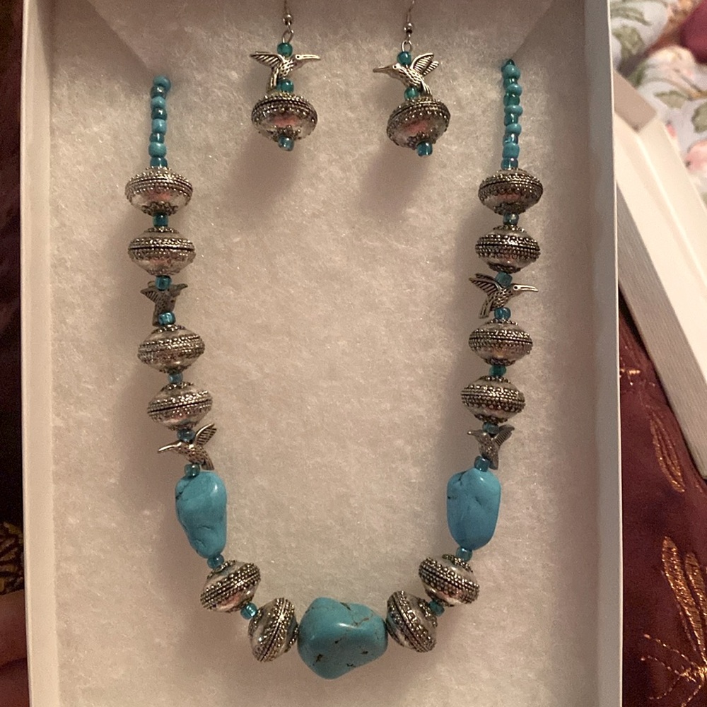 Handmade Earrings and necklace set